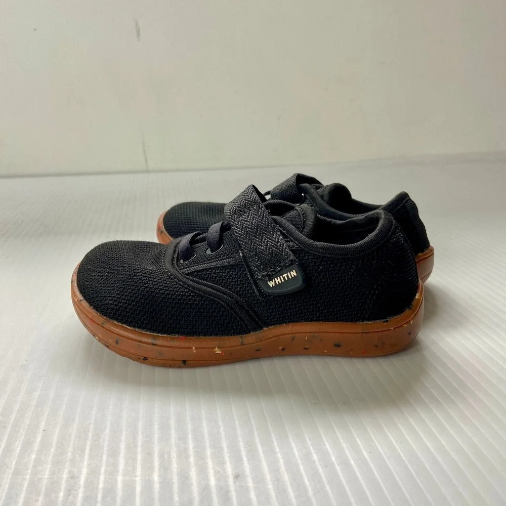 Whitin Toddler Wide Toe Box Barefoot Shoes Black W8K9 Unisex EU 26 US 9 Wide